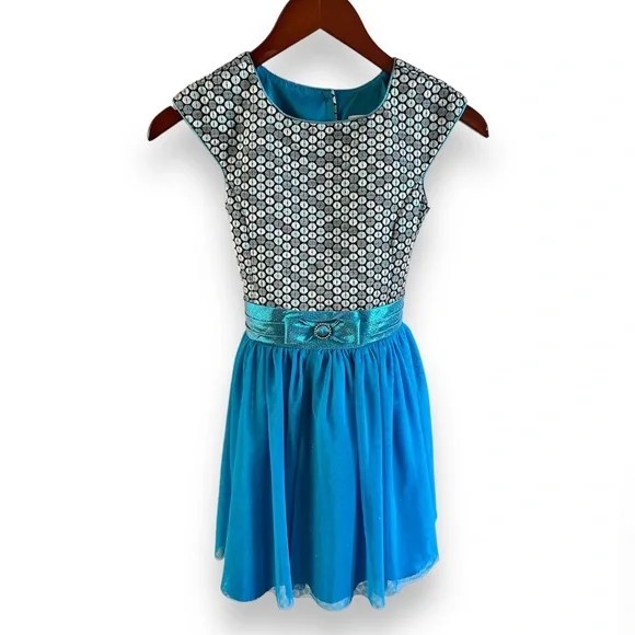 Jona Michelle Dresses | Jona Michelle Girl's Blue Special Occasion Party Dress | Color: Black/Blue | Size: 7g | Millervet's Closet